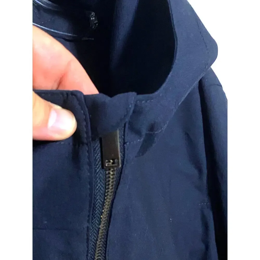 Balibaris Men L Hooded Jacket Blue Full Zip Minimalist Urban Utility Utilitarian